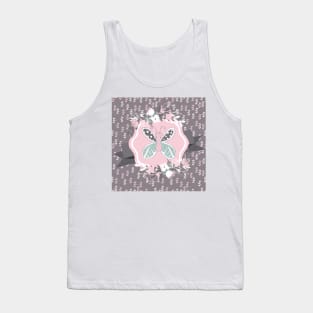 butterfly with flower wreath Tank Top